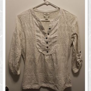 Cream quarter sleeve blouse